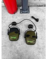Комплект Активні військові навушники Impact Sport + Кріплення на шолом Green
