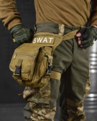 Тактична Сумка поясна на ногу swat coyot ВТ6631